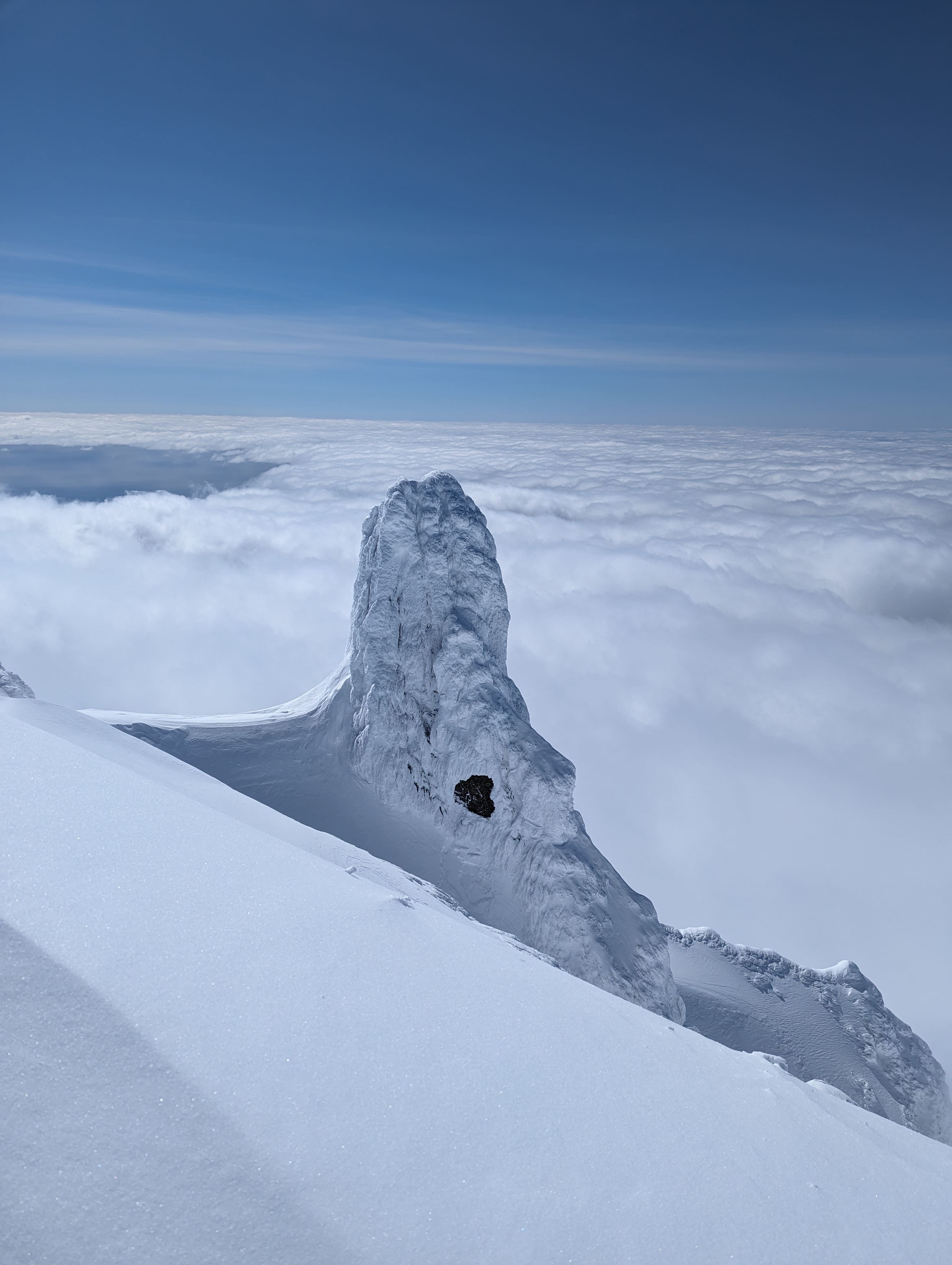 Skiing on Rishiri